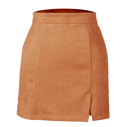 Suede High Waist Skirt