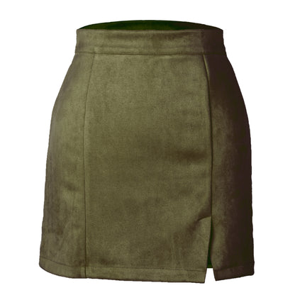 Suede High Waist Skirt