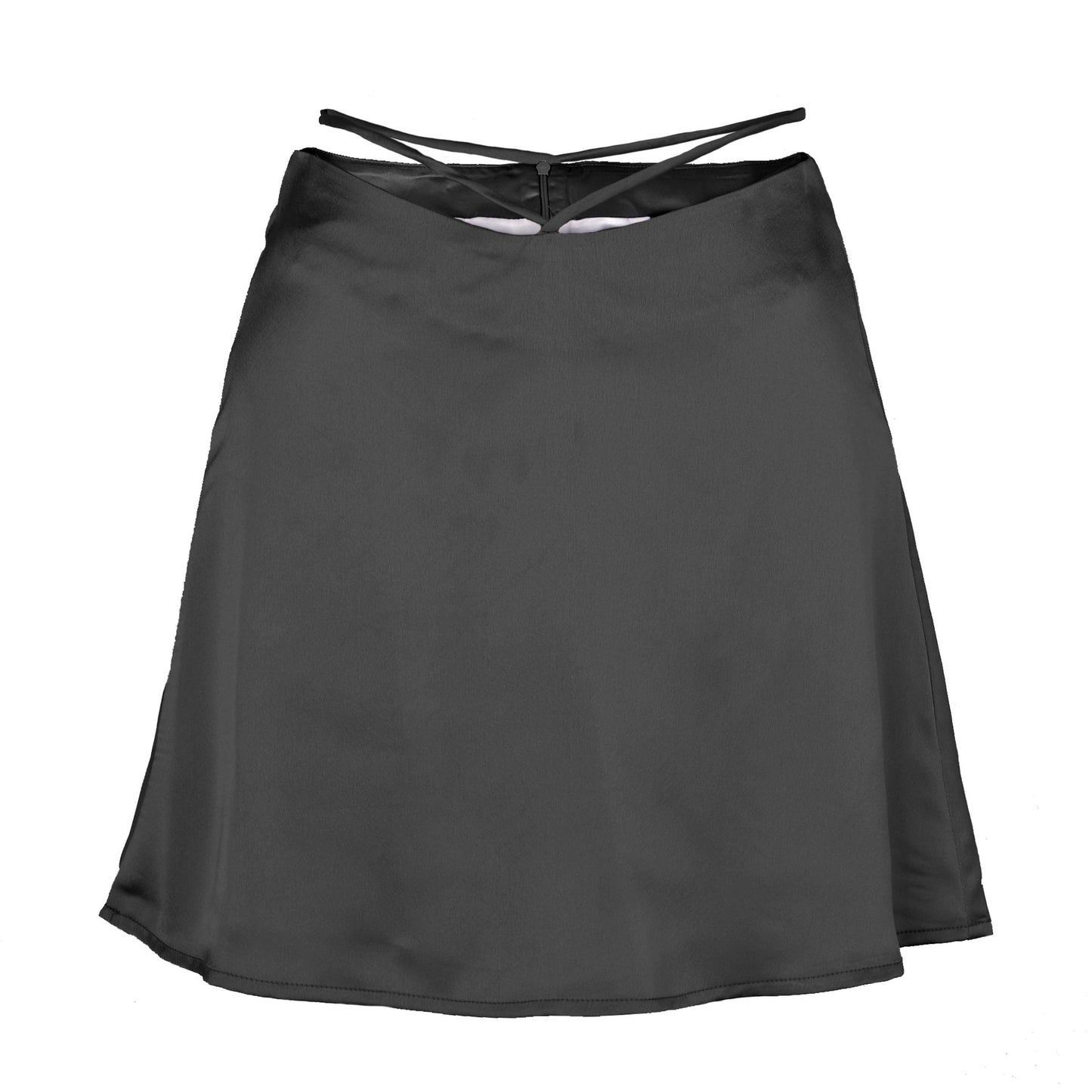 Satin Lace Up Skirt