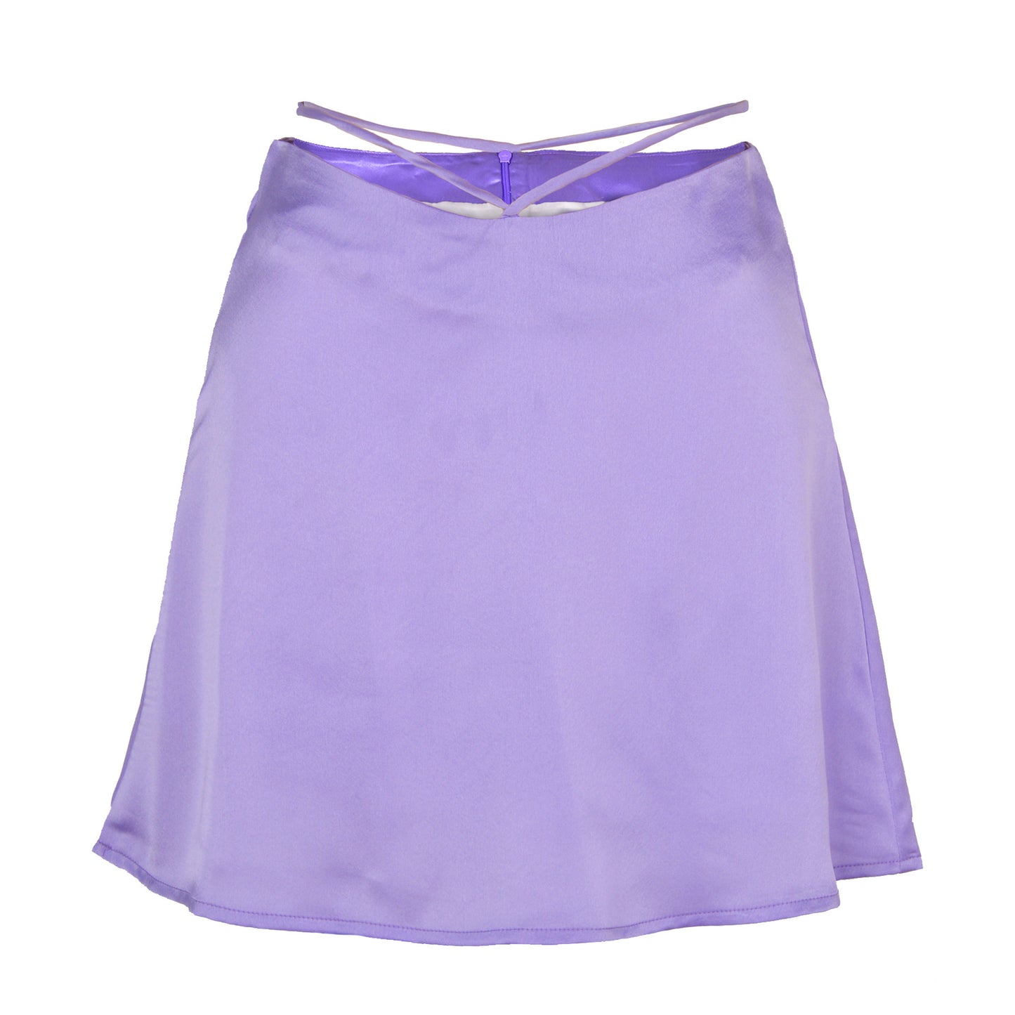 Satin Lace Up Skirt