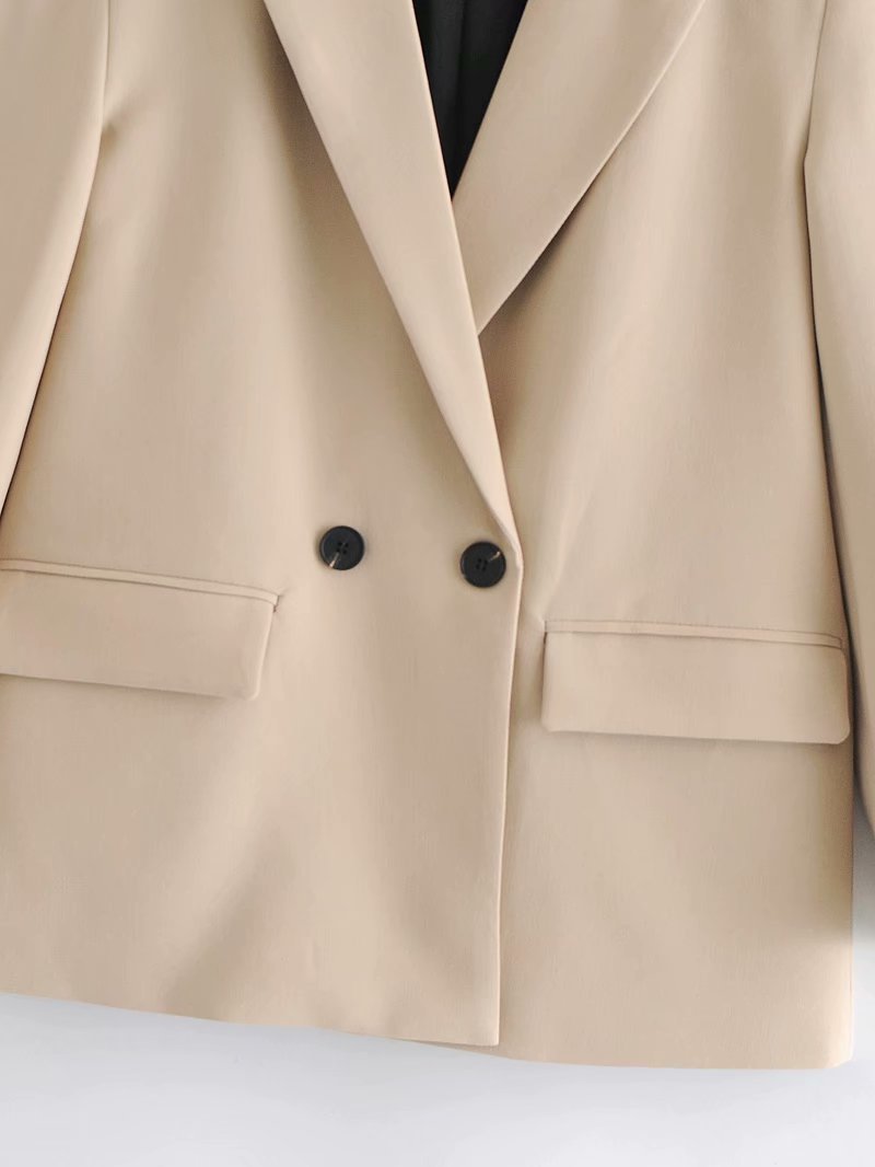 Blazer beige surdimensionné