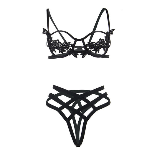 Embroidered Lingerie Set