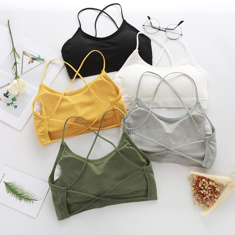 Soutien-gorge de sport à double bandoulière croisée