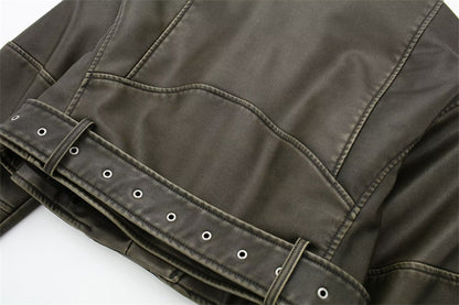 Two-tone Leather Jacket