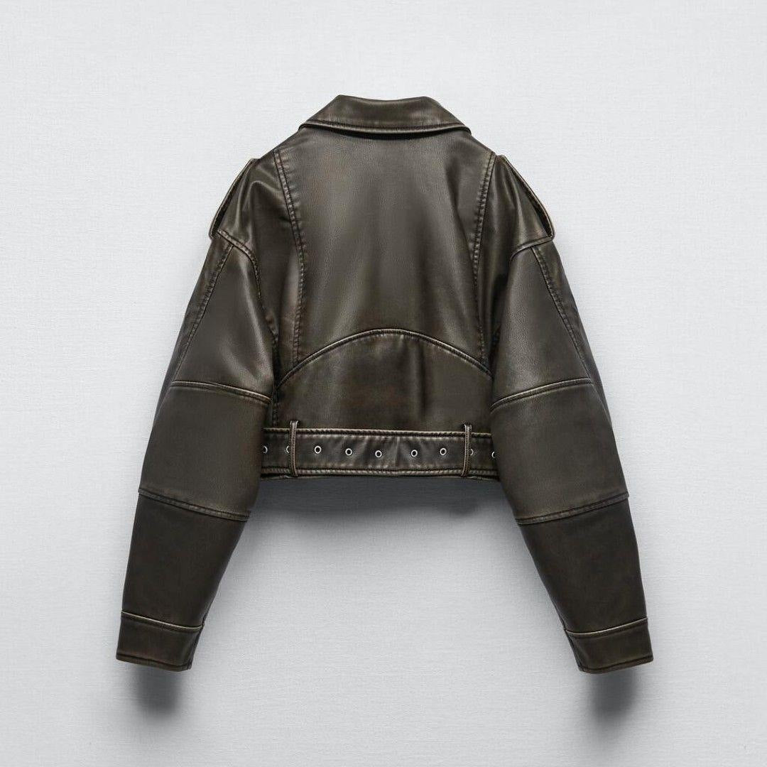 Two-tone Leather Jacket