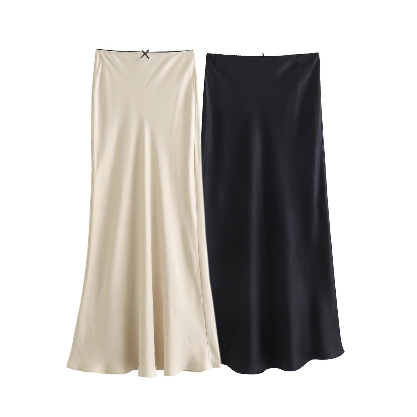 Silk Satin Long Skirt