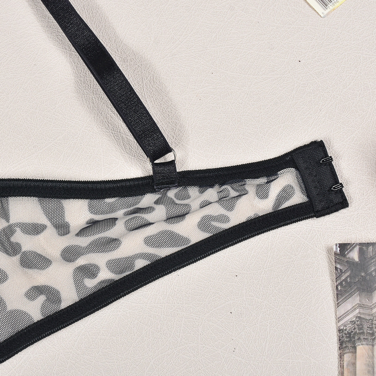 Leopard Print Mesh Lingerie Set