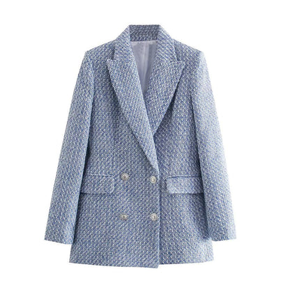 Blazer croisé en tweed