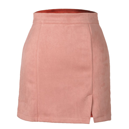 Suede High Waist Skirt