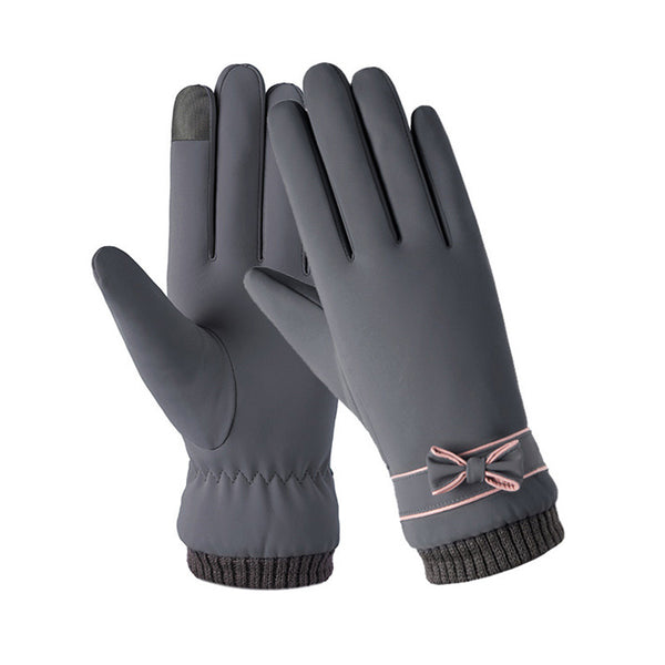 Guantes de invierno de piel sintética 