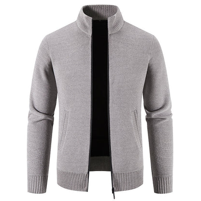 Wool-Lined Zip-Up Sweater