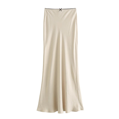 Silk Satin Long Skirt