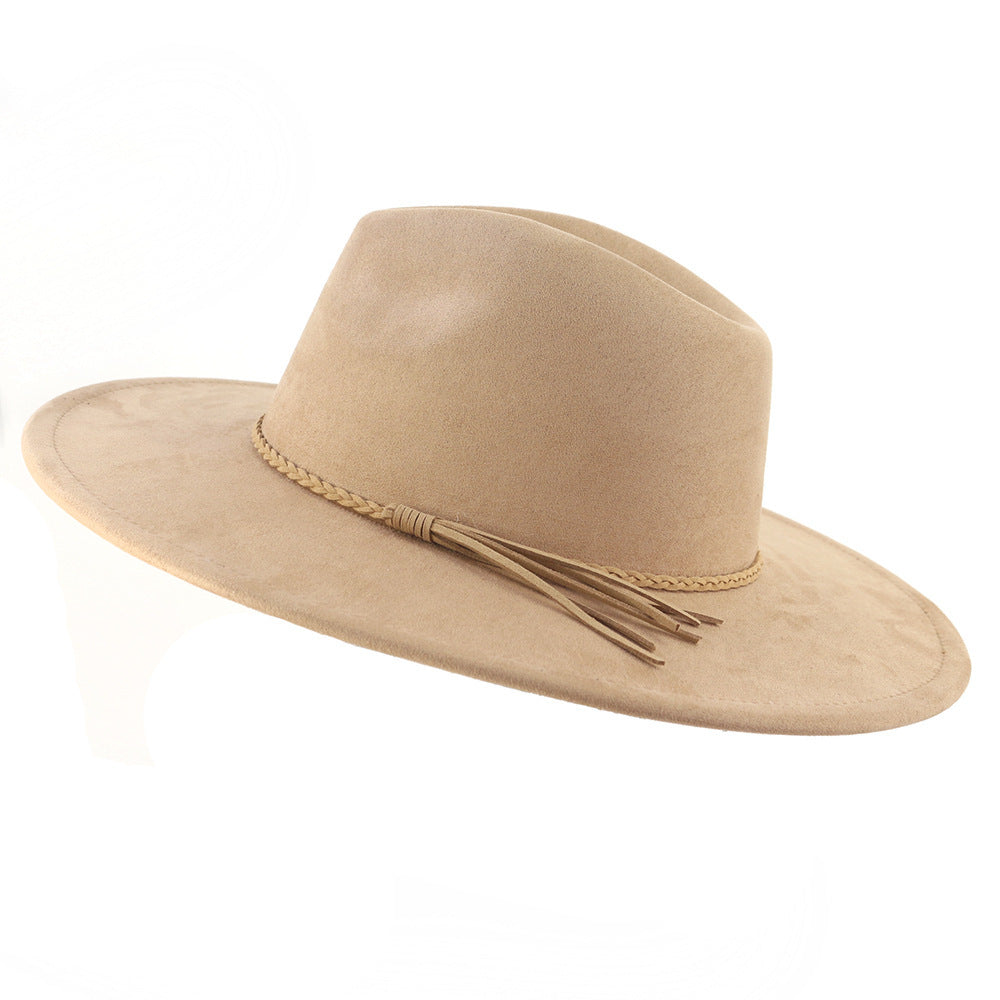 Faux Suede Fedora Hat