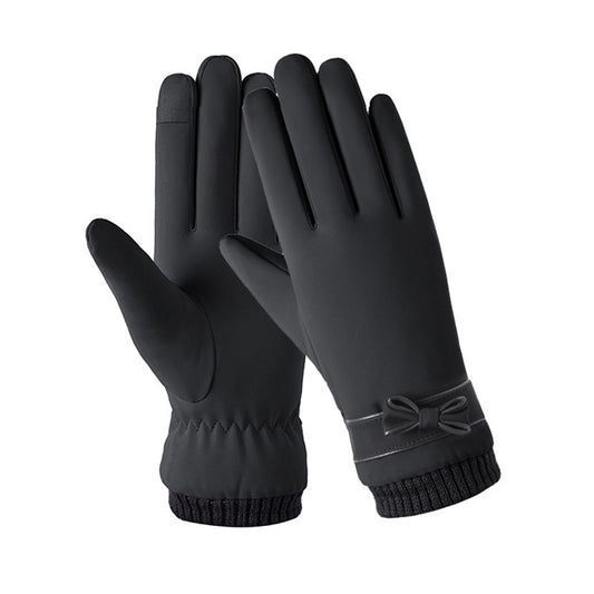 Guantes de invierno de piel sintética 