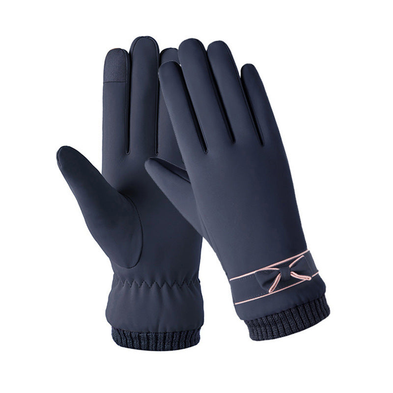 Guantes de invierno de piel sintética 