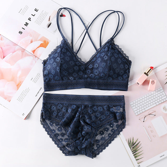 Lace Pushup Bra & Panties Set