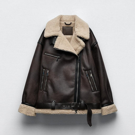 Blouson aviateur marron