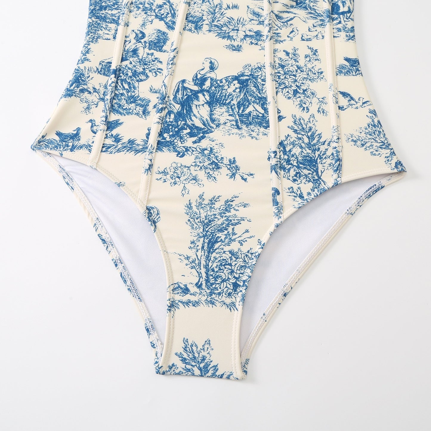 Maillot de bain à motif avec jupe en gaze