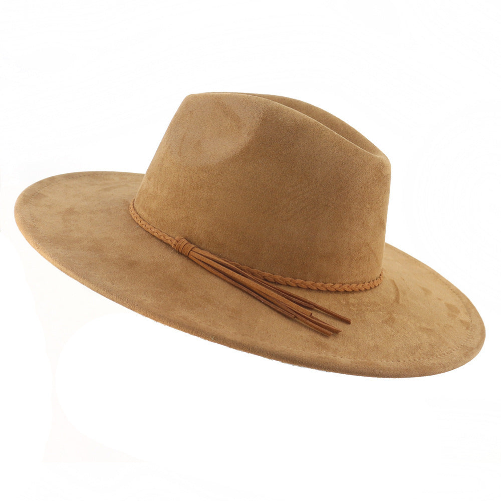 Faux Suede Fedora Hat