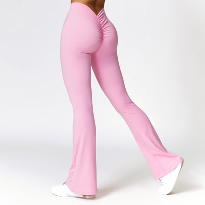 Pantalon de yoga froncé