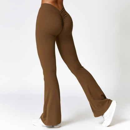 Pantalon de yoga froncé