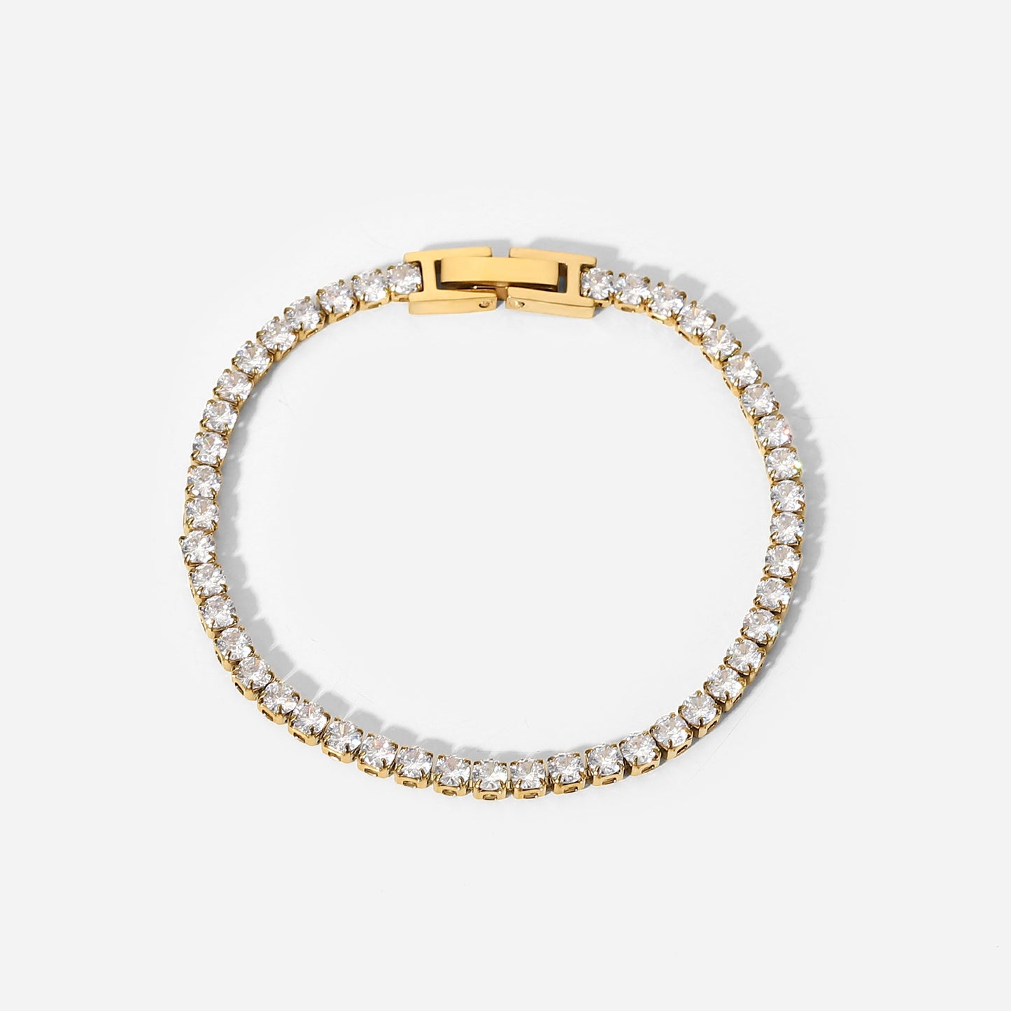 Diamond-Link Gold Bracelet