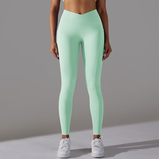 Leggings de yoga con cintura cruzada