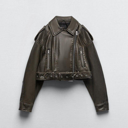 Two-tone Leather Jacket