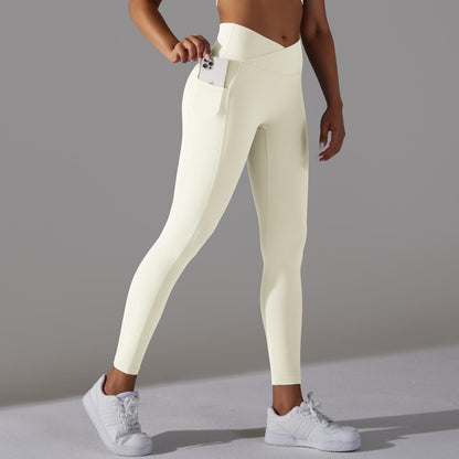 Leggings de yoga taille croisée