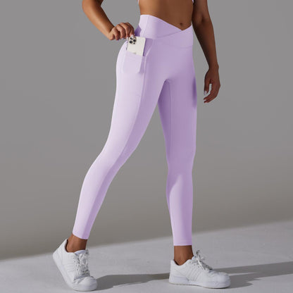 Leggings de yoga taille croisée