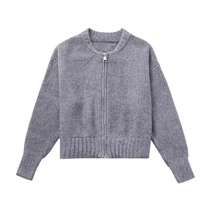 Knitted Zipper Sweater