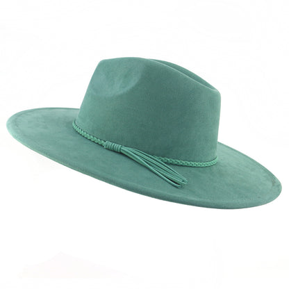 Faux Suede Fedora Hat