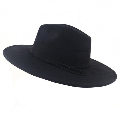 Faux Suede Fedora Hat