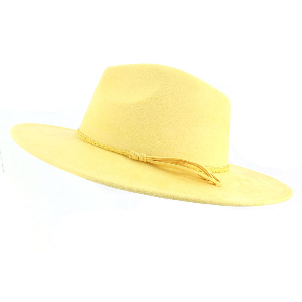 Faux Suede Fedora Hat