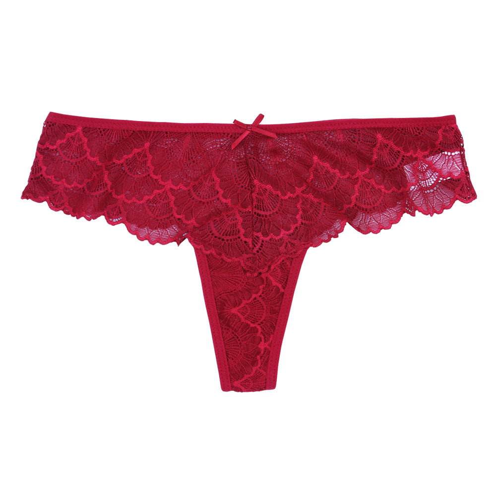 3D Embroidered Lace Thongs