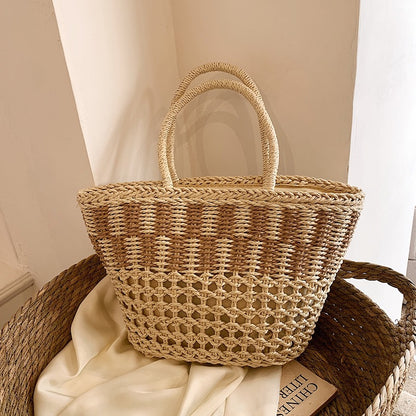 Sac de plage tissé