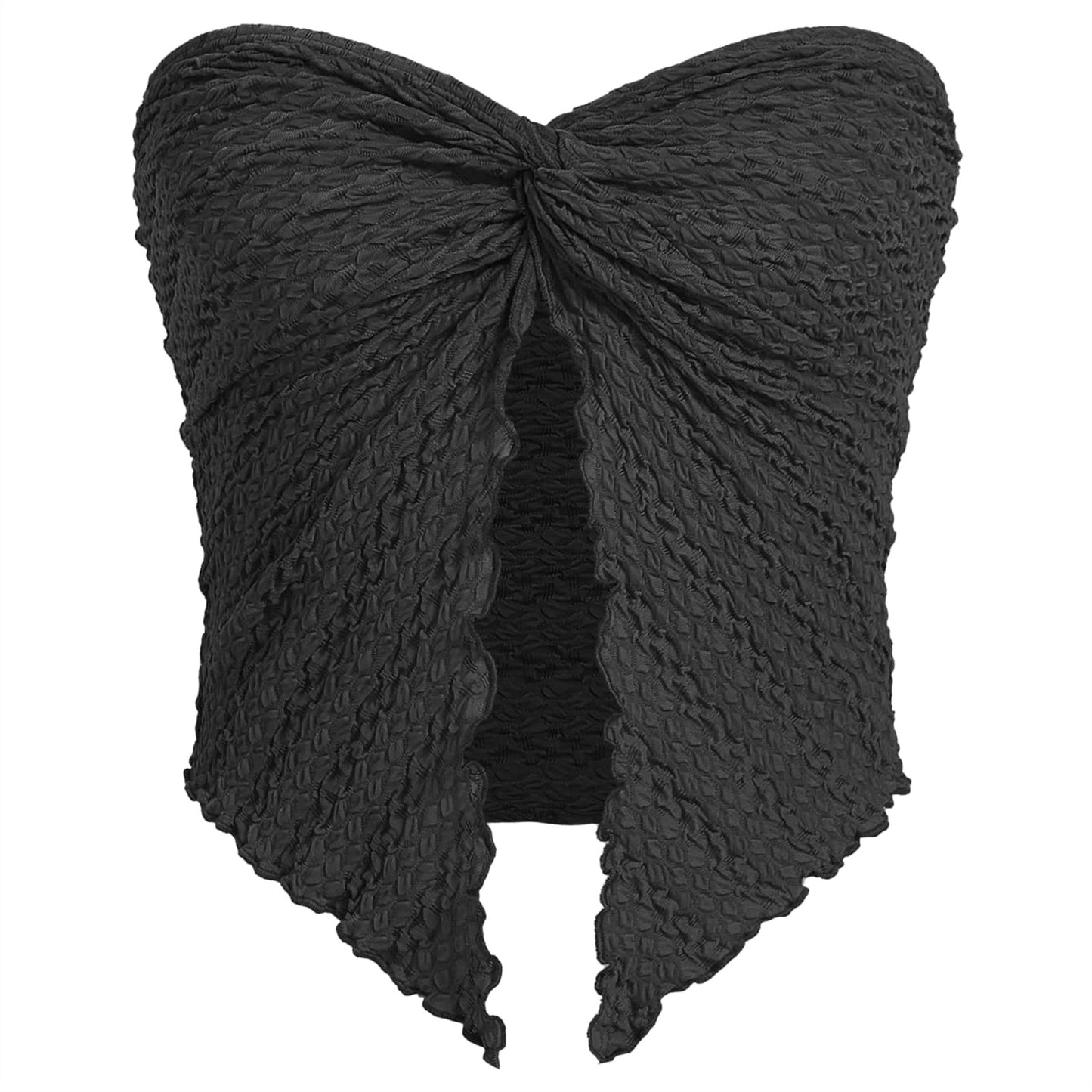 Pleated Twist Tube Top