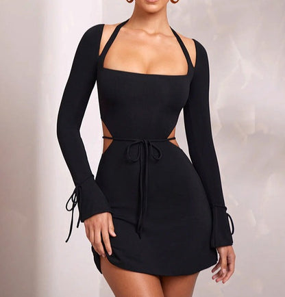 Halter Neck Cutout Dress