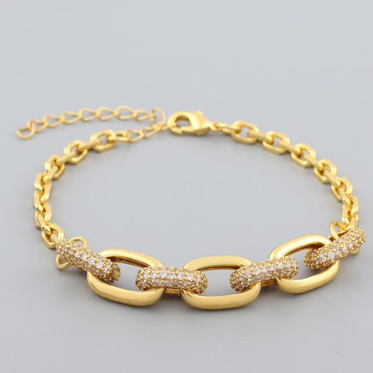 Rhinestone Chain Bracelet