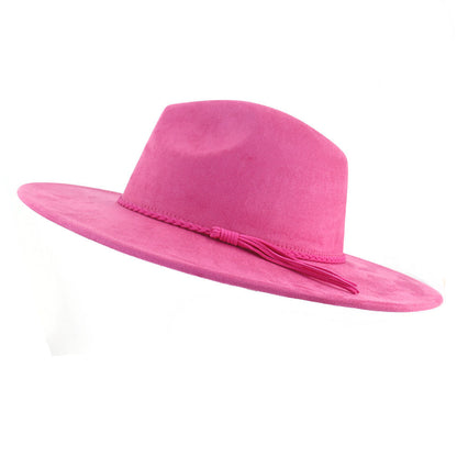 Faux Suede Fedora Hat