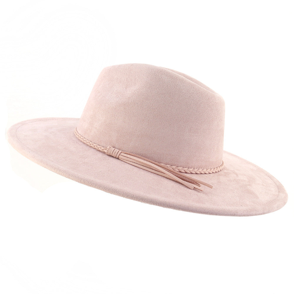 Faux Suede Fedora Hat