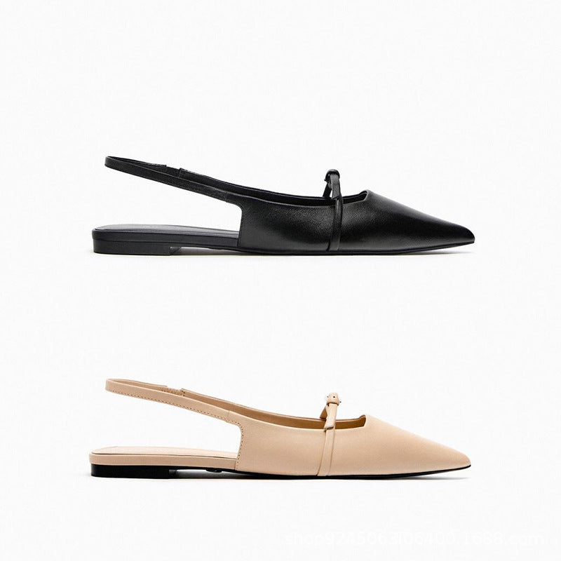 Pointed Toe Flat Sandals