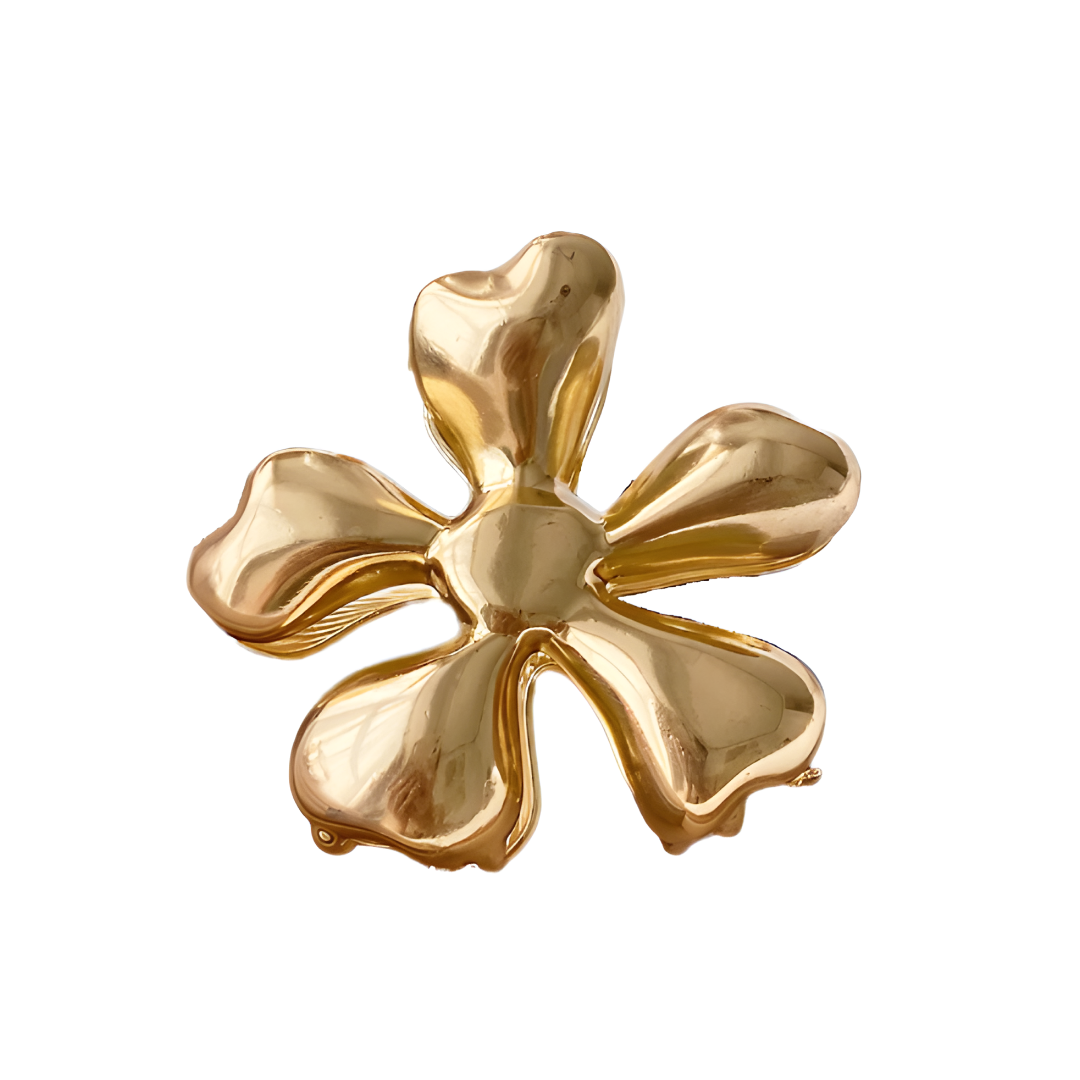 Gold & Silver Flower Hair Clip