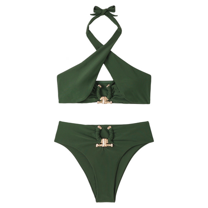 Ensemble de bikini Halo doré