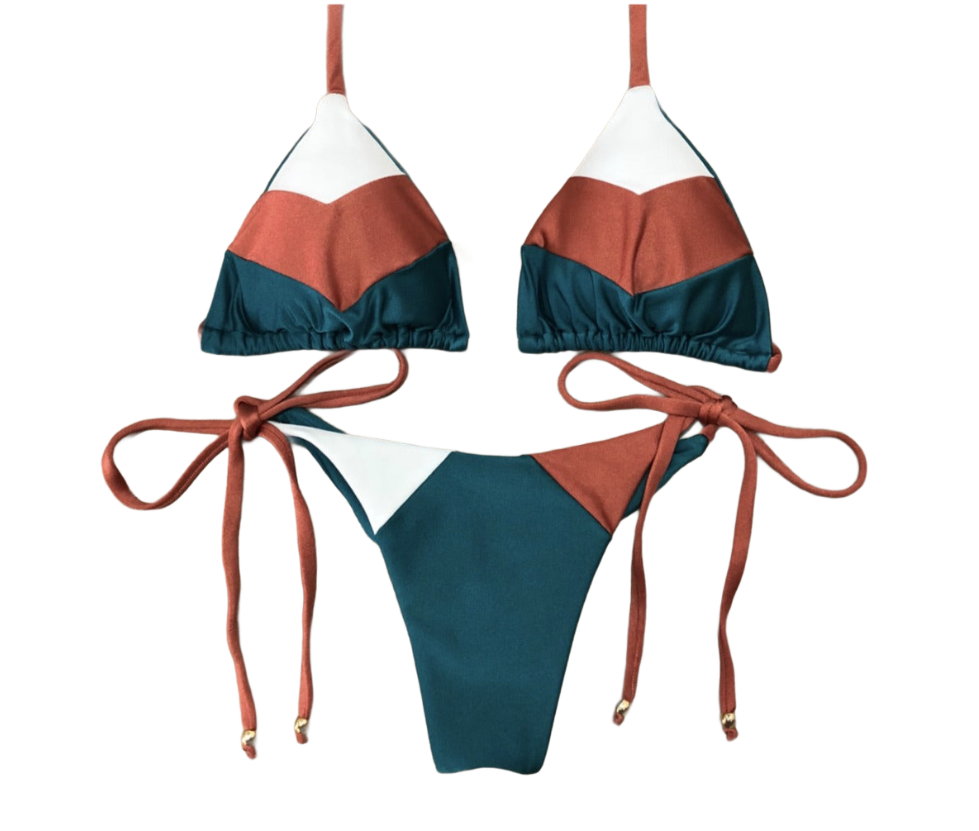 Ensemble de bikini à motif triangulaire