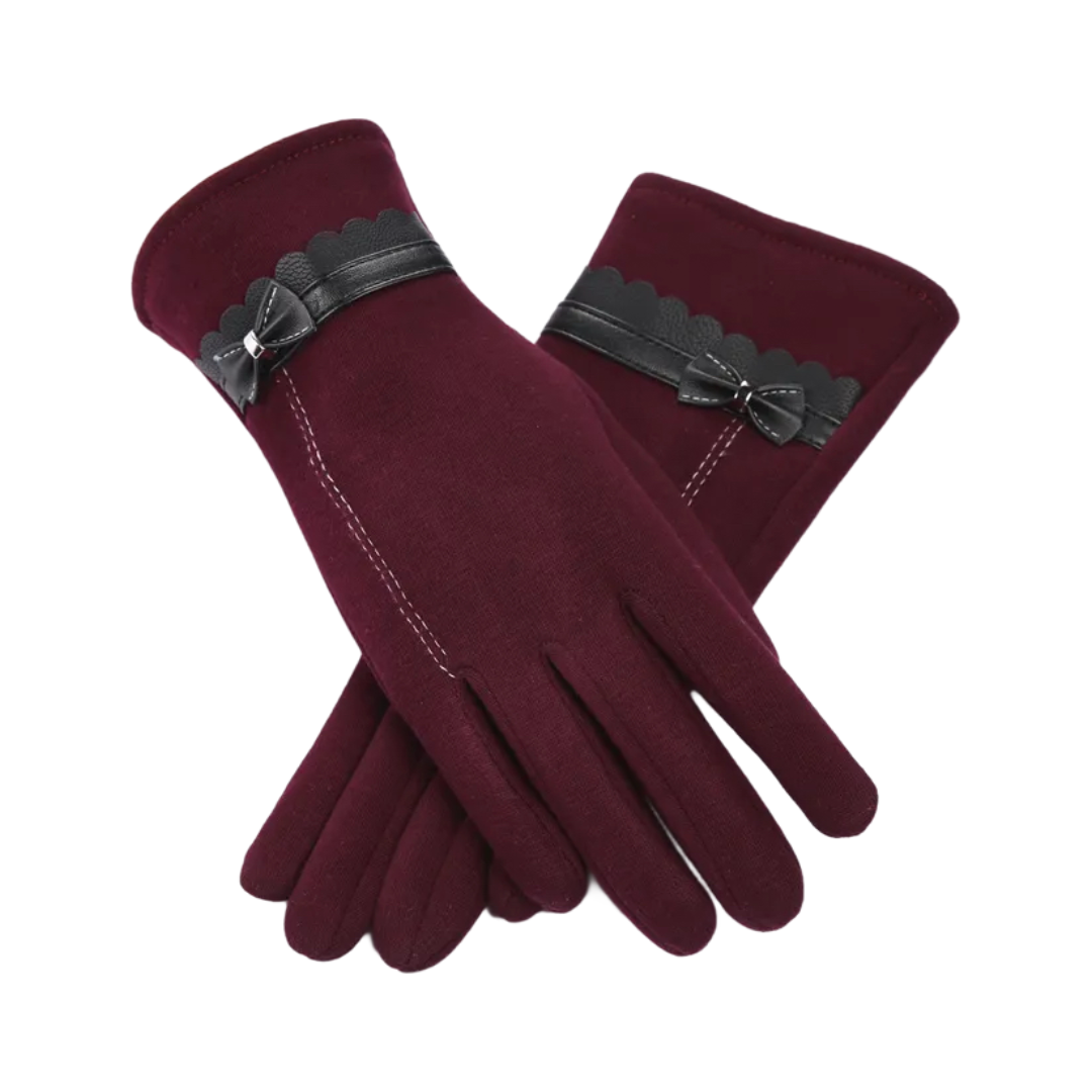 Guantes con detalle de lazo 