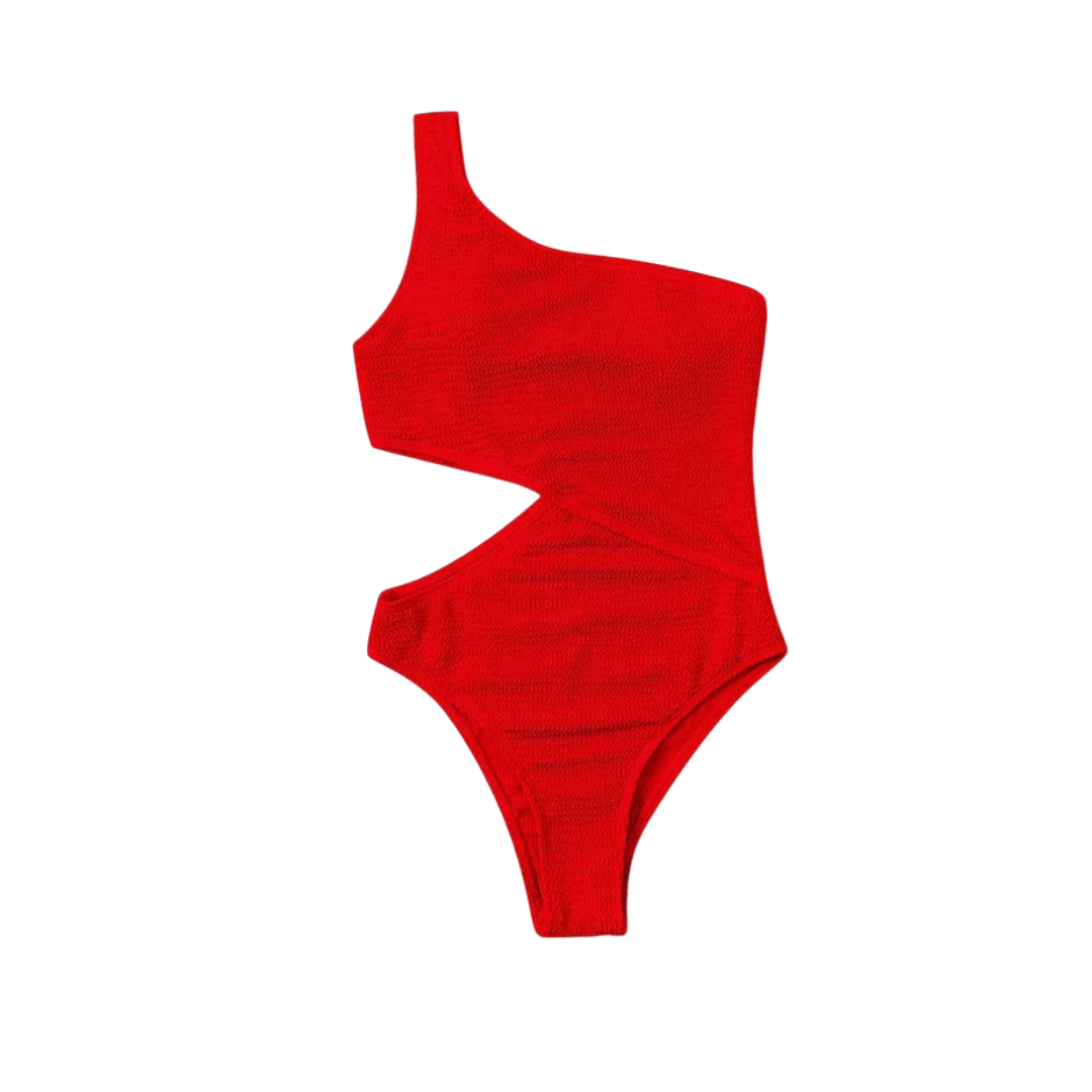 One Shoulder Cut-Out Swimsuit