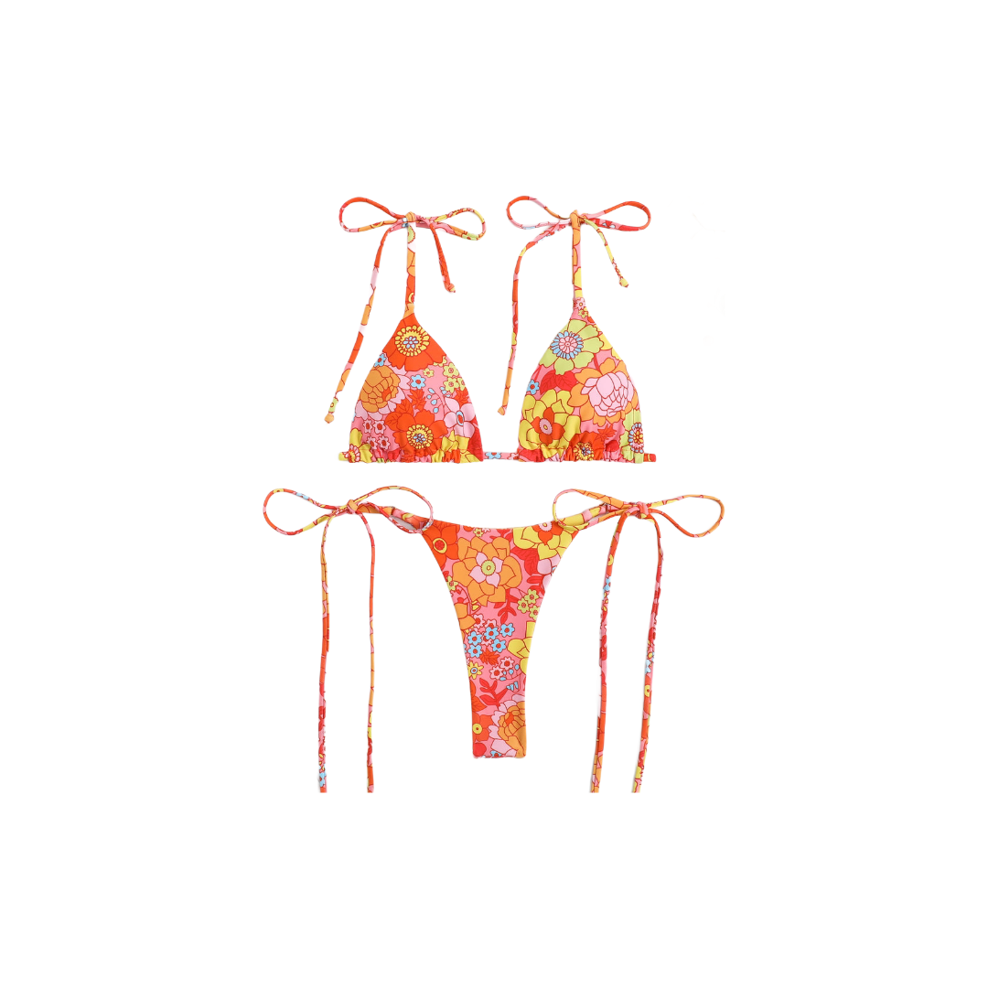 Ensemble bikini à motif multicolore