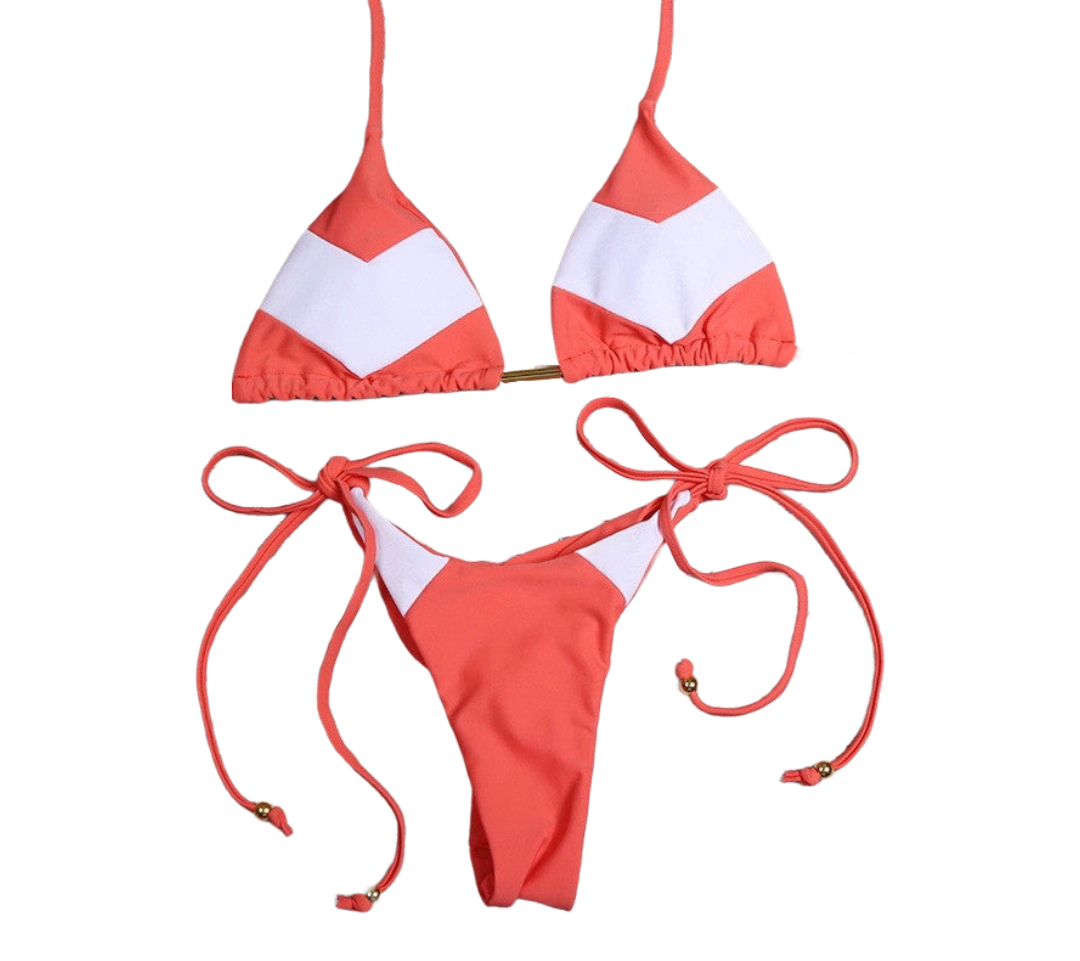 Ensemble de bikini à motif triangulaire