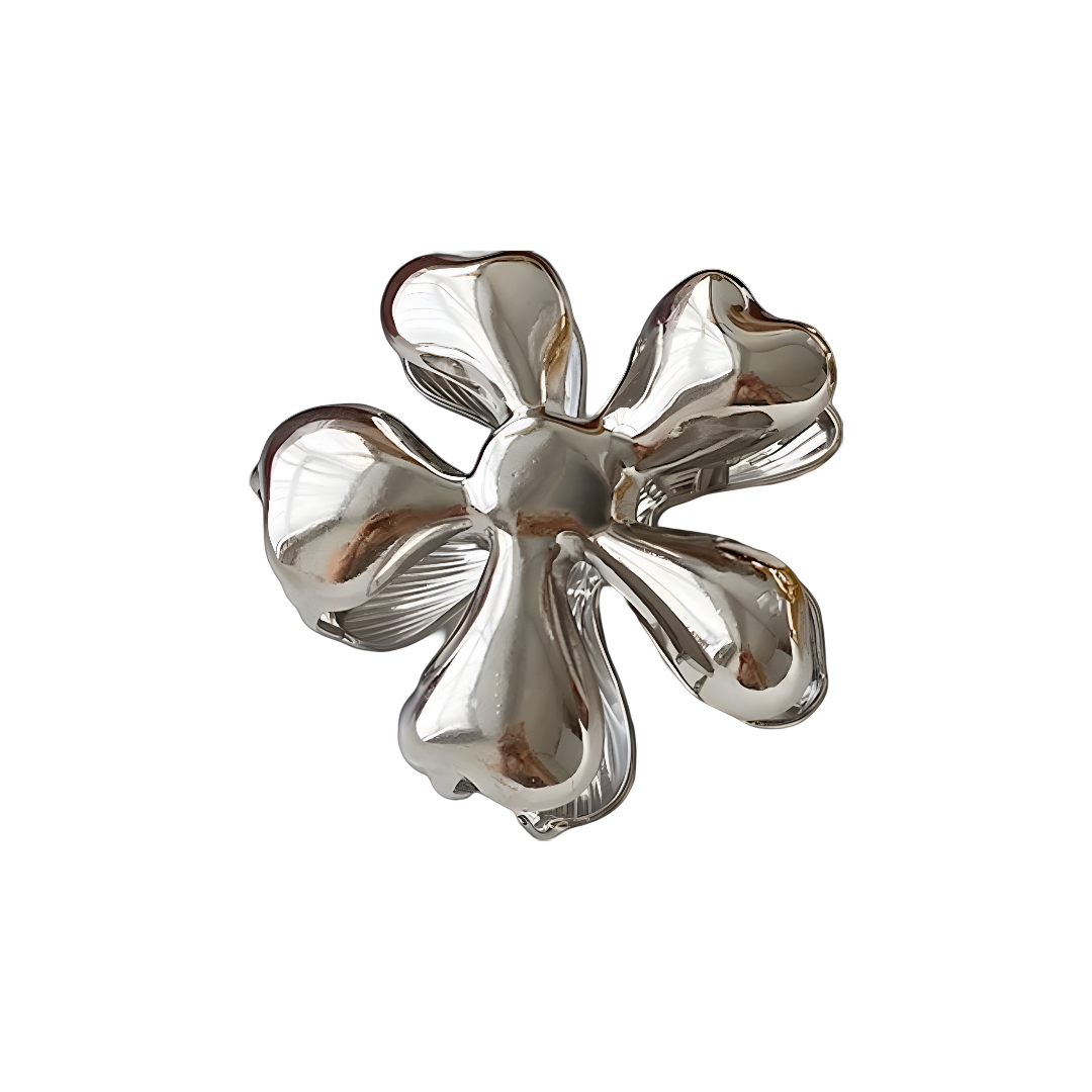 Gold & Silver Flower Hair Clip